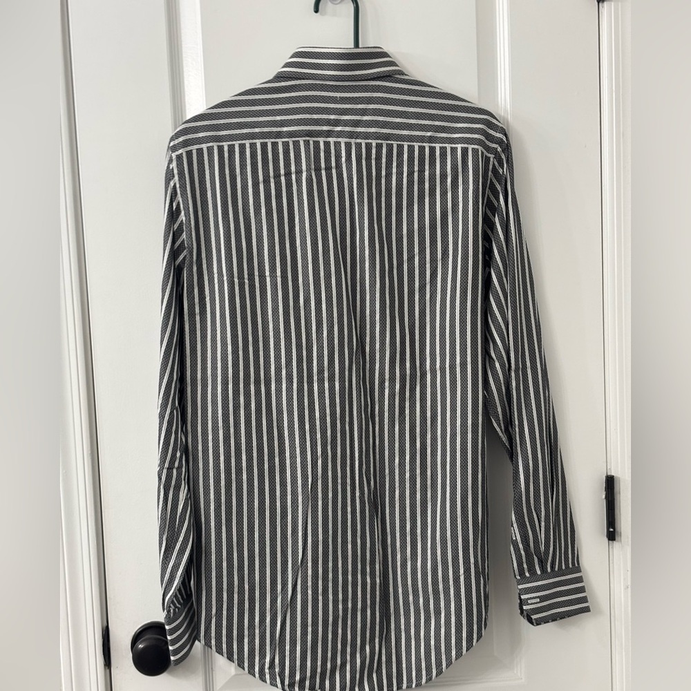 Robert Graham Black and White Striped Button Down Shirt - Picture 3 of 9